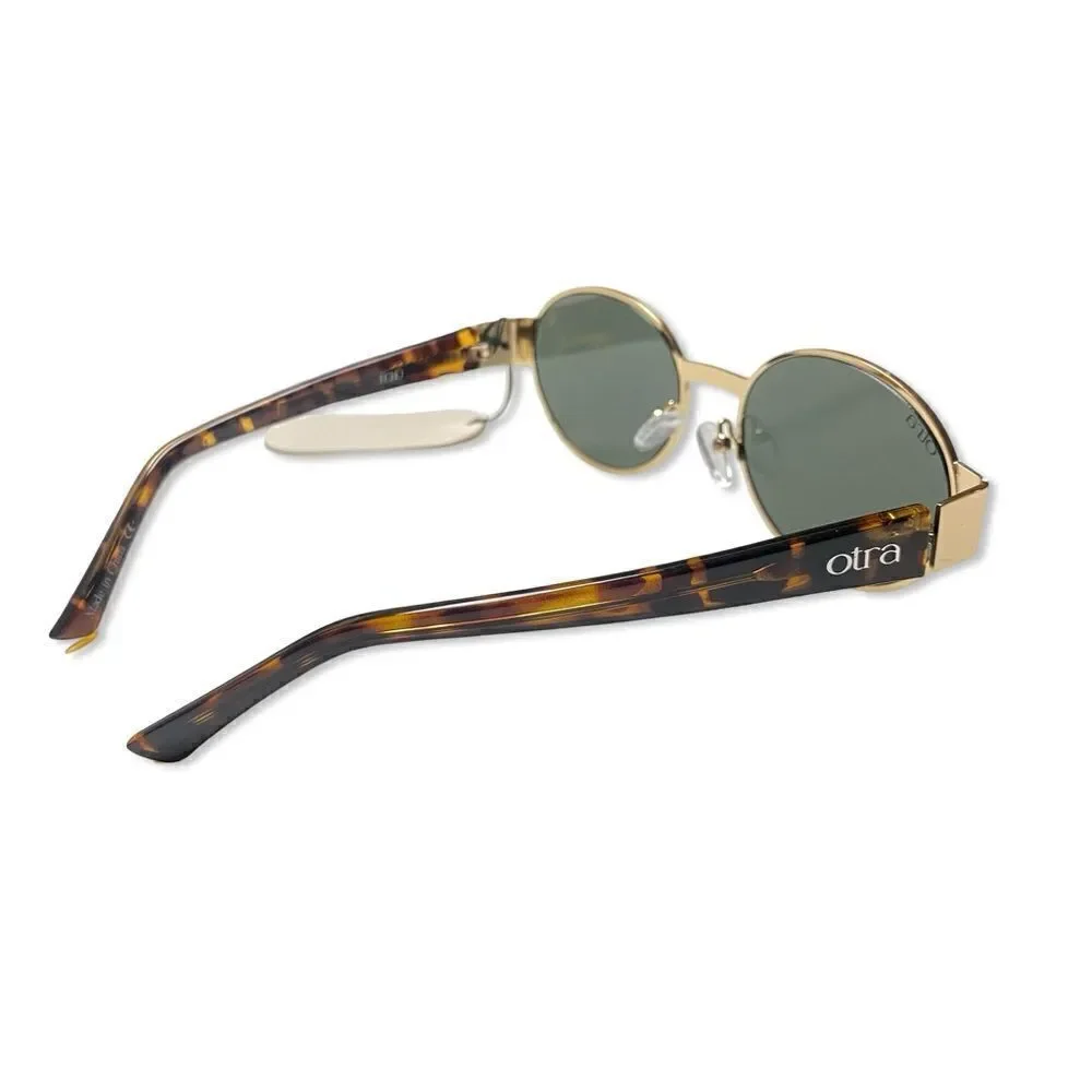 Otra Eyewear Echo in Gold Tort Green sunglasses glasses Revolve